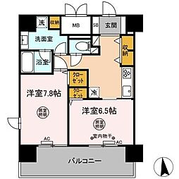 エクルベージュ 2Kの間取図画像