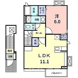 アバンツァート2 1LDKの間取図画像
