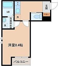 ラクセス中野栄 1Kの間取図画像