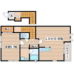 アロッジオ 1LDKの間取図画像