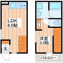 仮)緑ヶ丘2丁目アパート 1LDKの間取図画像