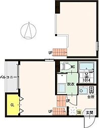Plumeria 1Kの間取図画像