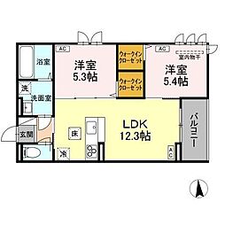 トゥインクルDays 2LDKの間取図画像