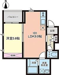 リベルテ2 1LDKの間取図画像
