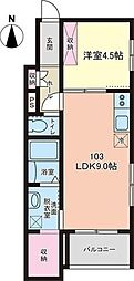 リベルテ2 1LDKの間取図画像