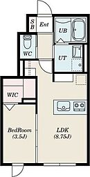 Liberte 1LDKの間取図画像