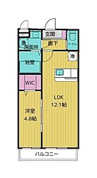 Maison・de・sakura 1LDKの間取図画像