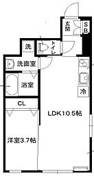 セレーノ 1LDKの間取図画像
