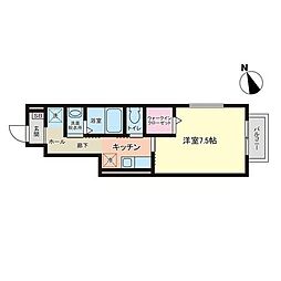 PREMORY北仙台 1Kの間取図画像