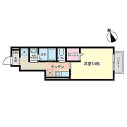 PREMORY北仙台 1Kの間取図画像