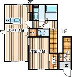 グレイスメゾン長町二丁目 1LDKの間取図画像