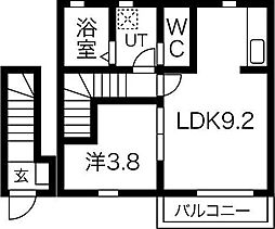 ソレイユヒナ3 1LDKの間取図画像