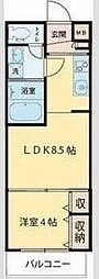 シャトーウイング連坊 1LDKの間取図画像