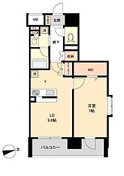 レジディア榴岡East 1LDKの間取図画像