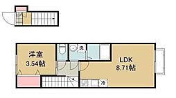 ルミナ 1LDKの間取図画像
