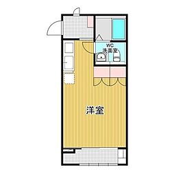 びゅうHeim.H・Y ワンルームの間取図画像