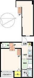 ベレッツァ 1Kの間取図画像