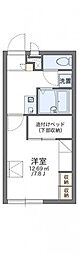 レオパレスツルカメ荘 1Kの間取図画像