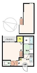 グランヴィスタ原町 1Kの間取図画像