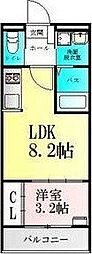 仙台市太白区中田町字杉ノ下アパート 1LDKの間取図画像