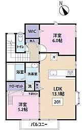 ロイヤル・スクウェア燕沢 2LDKの間取図画像