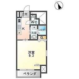 長町1丁目新築マンション 1Kの間取図画像
