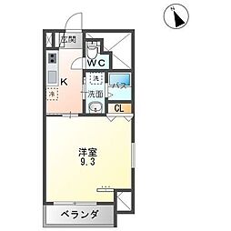 長町1丁目新築マンション 1Kの間取図画像