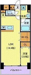 アプローズ 1LDKの間取図画像