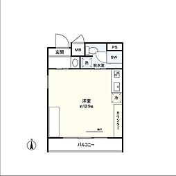 DECOLLO ワンルームの間取図画像