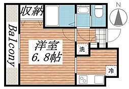 HF仙台レジデンスEAST 1Kの間取図画像