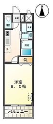 シンフォニー壱番館 1Kの間取図画像