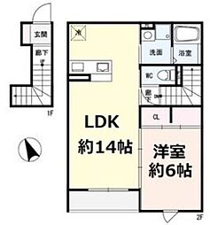 D-ROOM Chill 1LDKの間取図画像