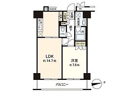 レジデンス仙台駅東 1LDKの間取図画像
