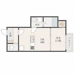 仮称)太子堂新築AP 1DKの間取図画像
