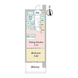 エルスタンザ仙台駅東 1DKの間取図画像