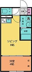 萩が丘新築アパート 1LDKの間取図画像