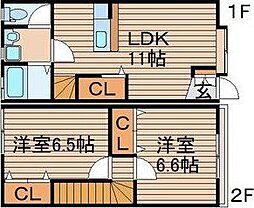 セントアンドリュー27 2LDKの間取図画像