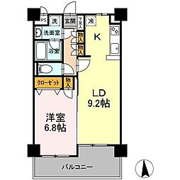 ガーデンハイツアイハラ3 1LDKの間取図画像