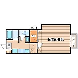 サゥーヂ・ビバ1 1Kの間取図画像