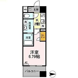 コンフォートレジデンス仙台東口 1Kの間取図画像
