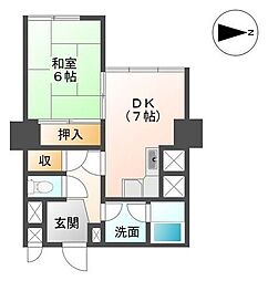 ネオプラザ北仙台 1DKの間取図画像