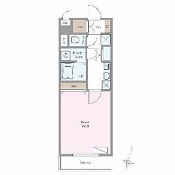 カスタリア勾当台公園 1Kの間取図画像