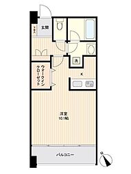 ラドゥセール榴ヶ岡 ワンルームの間取図画像