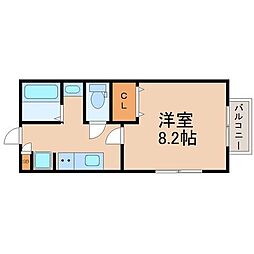 アスコット堤町 1Kの間取図画像