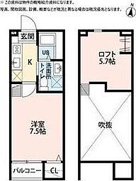 Luna 1Kの間取図画像