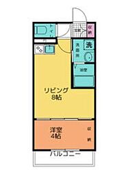 萩が丘新築アパート 1LDKの間取図画像