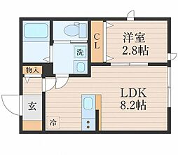 (仮称)南光台3丁目新築AP A棟 1LDKの間取図画像