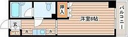 サンパレスシカマ 1Kの間取図画像