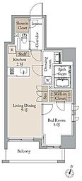 SEASONFLATS青葉通一番町 1LDKの間取図画像