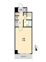 ＫＣ21ビル 9階1Kの間取り